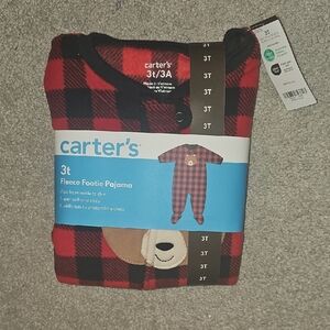 Carter's Red and Black Checkered Fleece Pajama